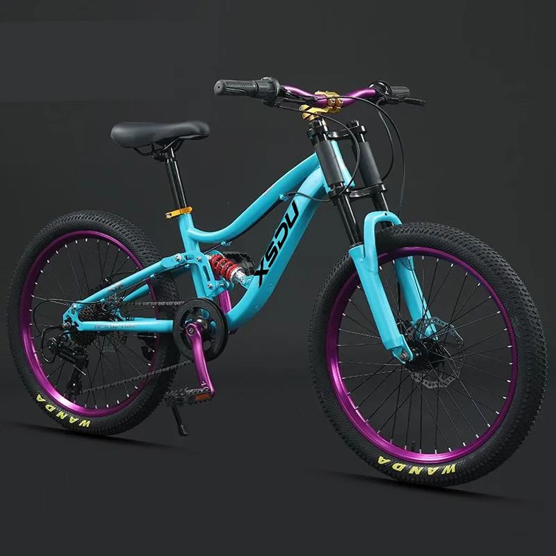 Kids 20-inch carbon steel frame double-shock mountain bike 