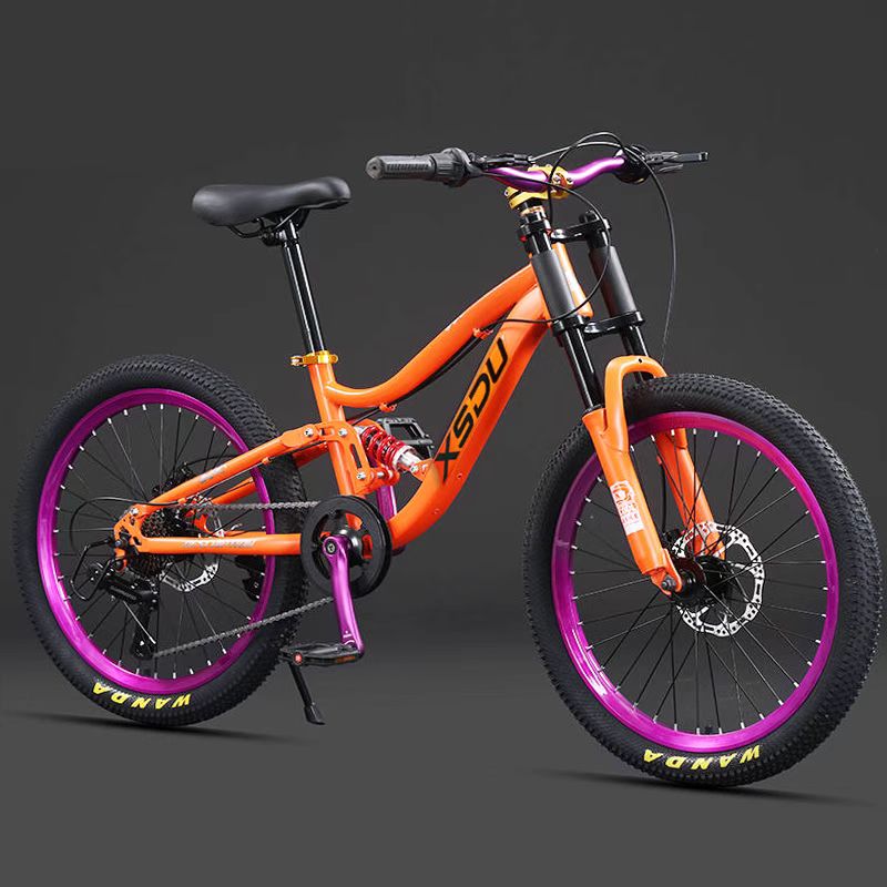 Kids 20-inch carbon steel frame double-shock mountain bike 