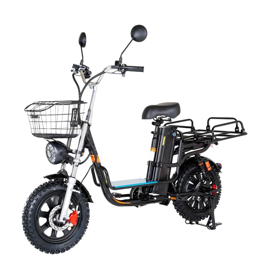 Newly Designed 48V/60V 12Ah Cargo Electric Scooter Durable 500W Electric Bicycle Cheap Lithium Battery Including Turning Signal 