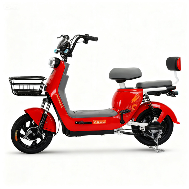 48V 350W Electric Moped Scooter for Adults New Model Design Electric Bike with Single Speed Electronic Sensor Smart Features