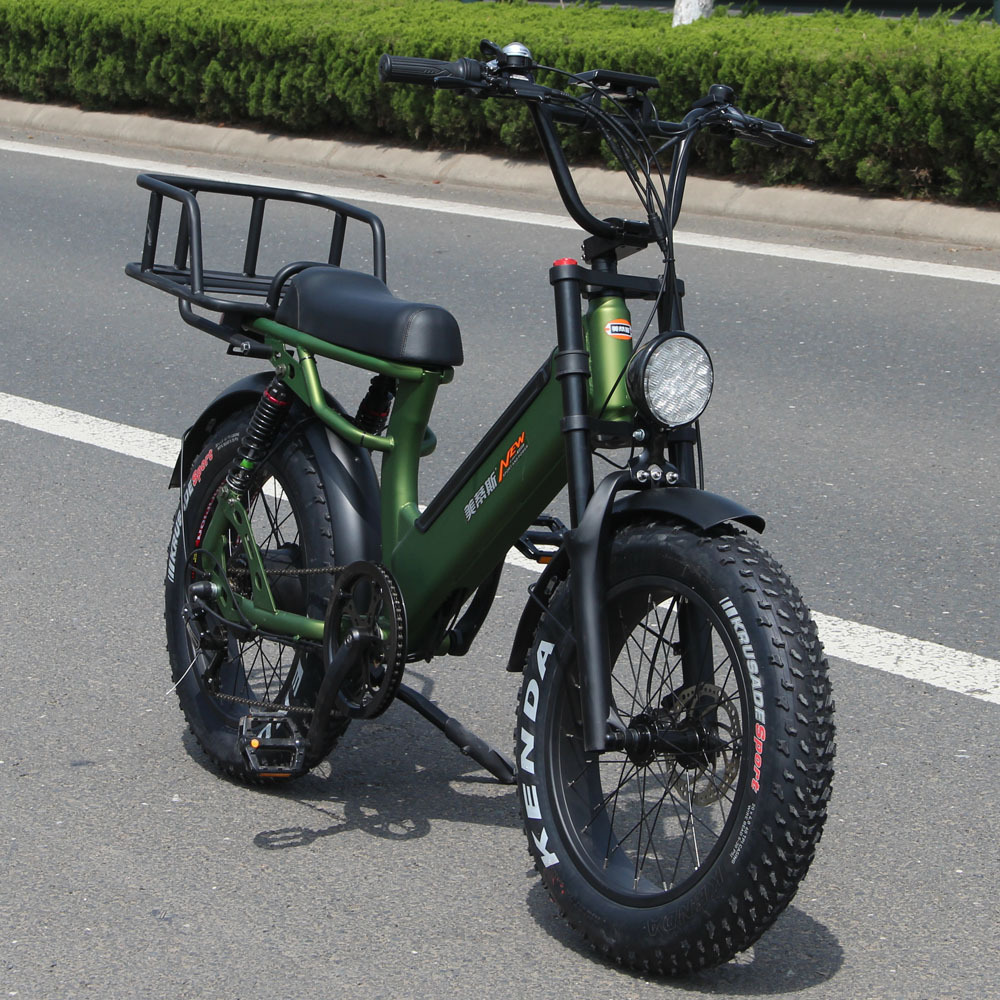 Wholesale Fat Ebike 48V 1000W Lithium Battery Steel Frame Wheel Motor Fat Tire Electric Mountain Bicycle with CE Banana Seat 