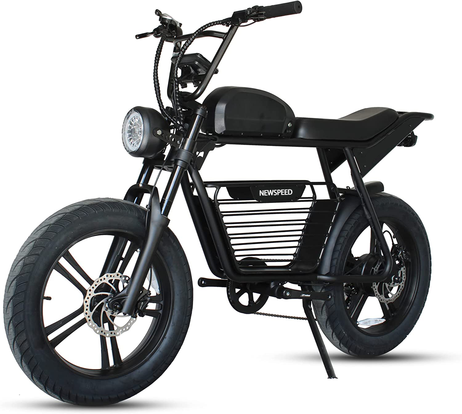 48V 750W/1000W EMTB Retro Electric Fat Bike with Integrated Battery and Steel Frame-Road & Dirt Mountain Bike 