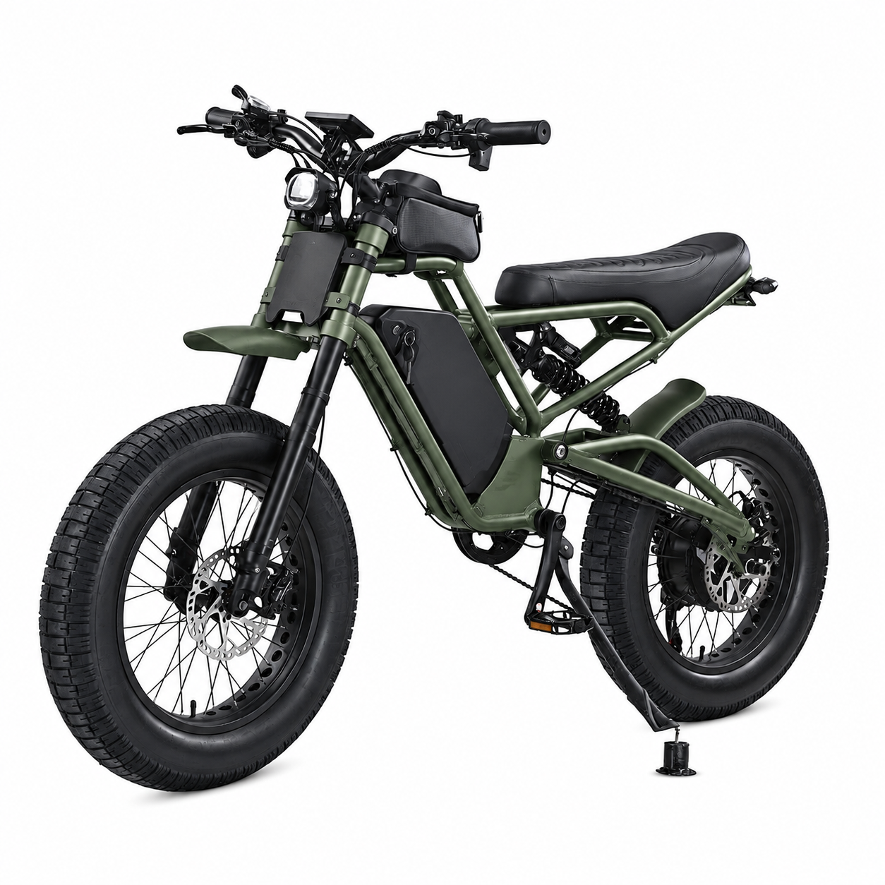 20 Inch Fat Tire Electric Bike 52V High Torque Drive System 25Ah Long Range Battery Adult Off Road Adventure E Bike