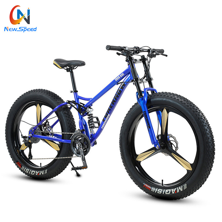 Low Ride Buy 26 Inch 4.0 Fat Tire Disc Brake Full Suspension Mountain Bike with Aluminum Alloy Frame 24 Speed Steel Fork Red Rim 