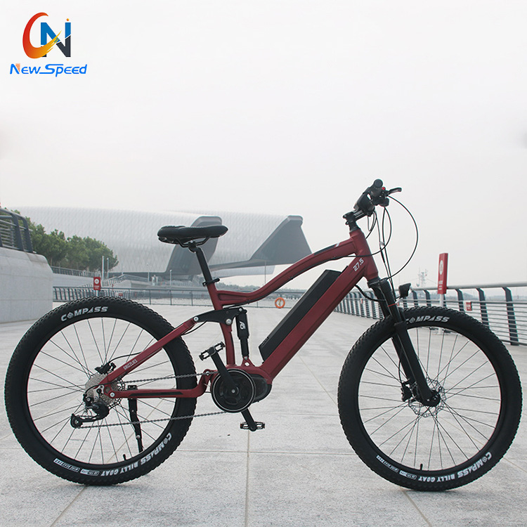Classical MTB E-Bike Aluminum Alloy Full Suspension 48V 10.4Ah Lithium Battery Mid Drive Motor 21-Speed 26-Inch Wheels >100 Nm 