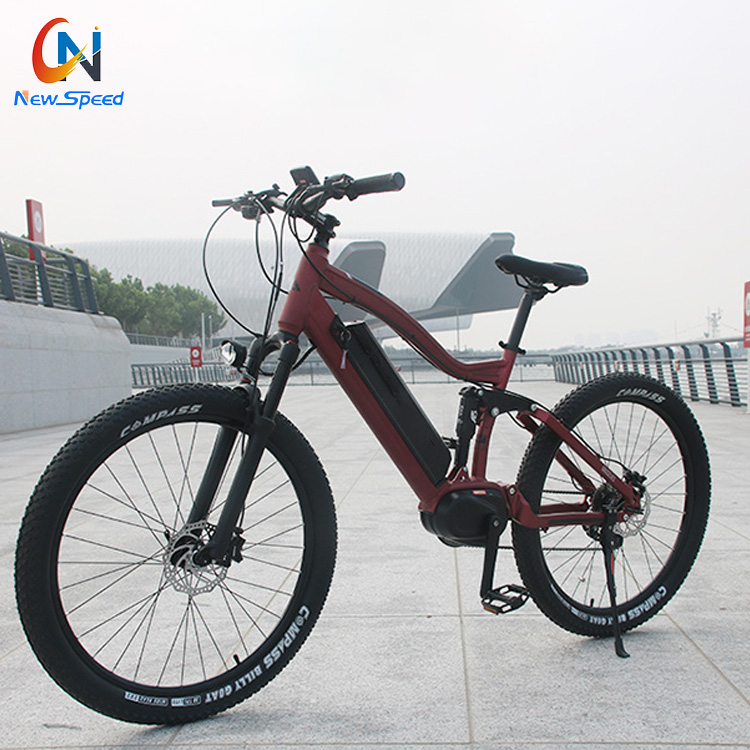 Classical MTB E-Bike Aluminum Alloy Full Suspension 48V 10.4Ah Lithium Battery Mid Drive Motor 21-Speed 26-Inch Wheels >100 Nm 