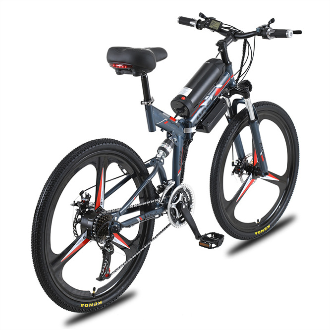 48V Ebike Electric Mountain Fat Bike Rear Hub Brushless Motor Integrated Battery Aluminum Alloy Wheel 26 Inch 500W 