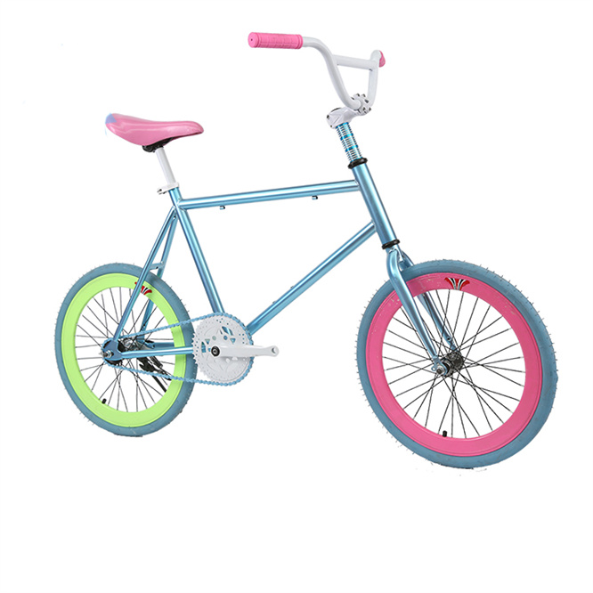 New Design Steel 20-Inch Fixed Gear Bike / Fixie Bicycle / Single Speed Dead Fly Bikes Aluminum Alloy Rim Disc Brake Street Use 