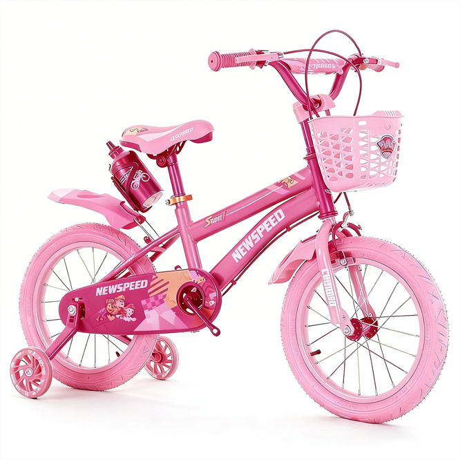 Sport 12-18 Inch Single Speed Steel Frame Purple Girls Children's Bicycle with Training Wheels for 4-8 Years Old 