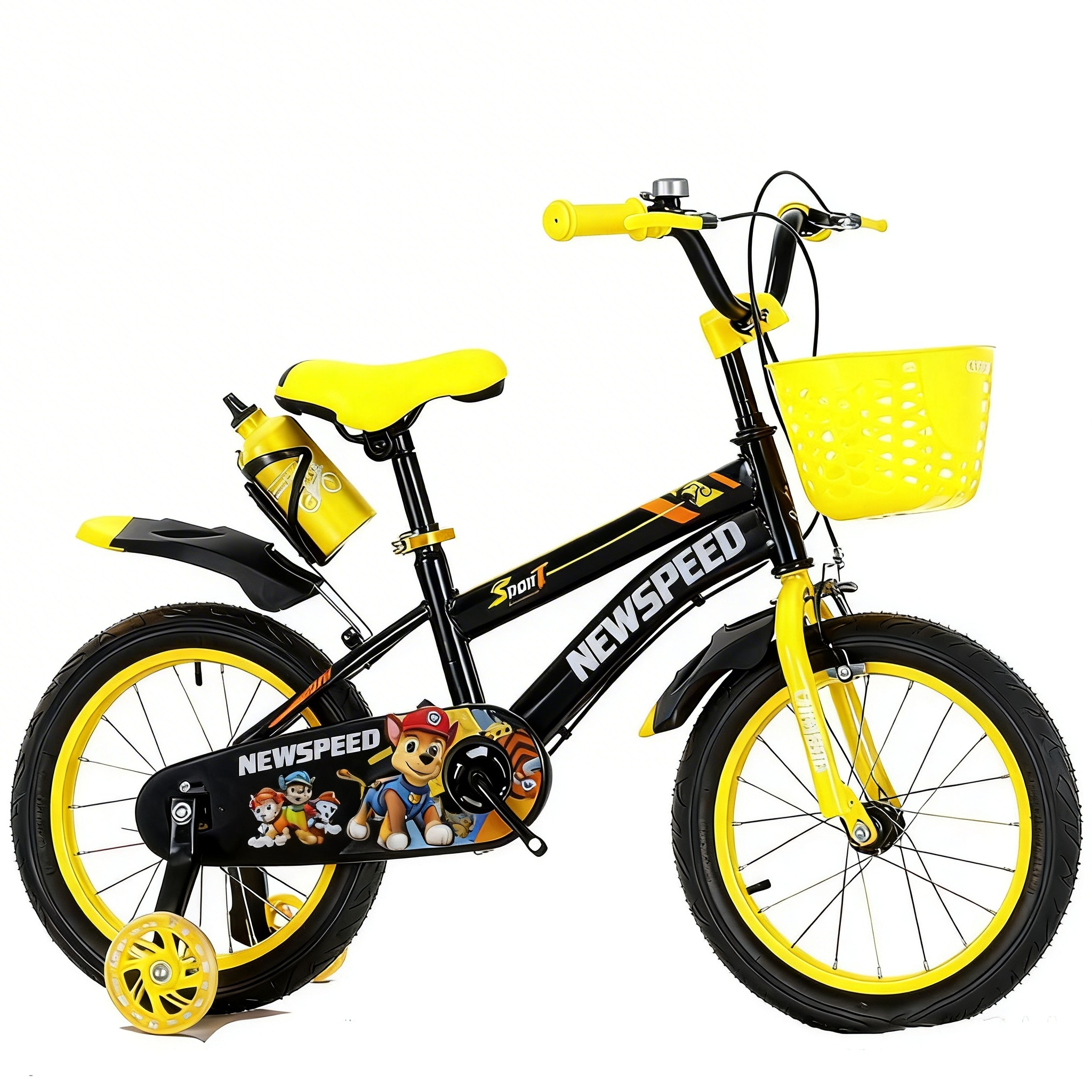 Sport 12-18 Inch Single Speed Steel Frame Purple Girls Children's Bicycle with Training Wheels for 4-8 Years Old 