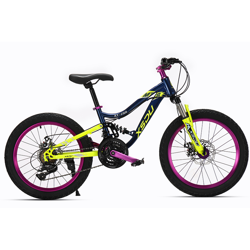 12-18 Inch Girls Toddler Mountain Bike Carbon Steel Frame Disc Brake 6-Speed Children's Kids Bicycle with Training Wheels 