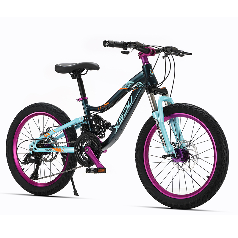 12-18 Inch Girls Toddler Mountain Bike Carbon Steel Frame Disc Brake 6-Speed Children's Kids Bicycle with Training Wheels 